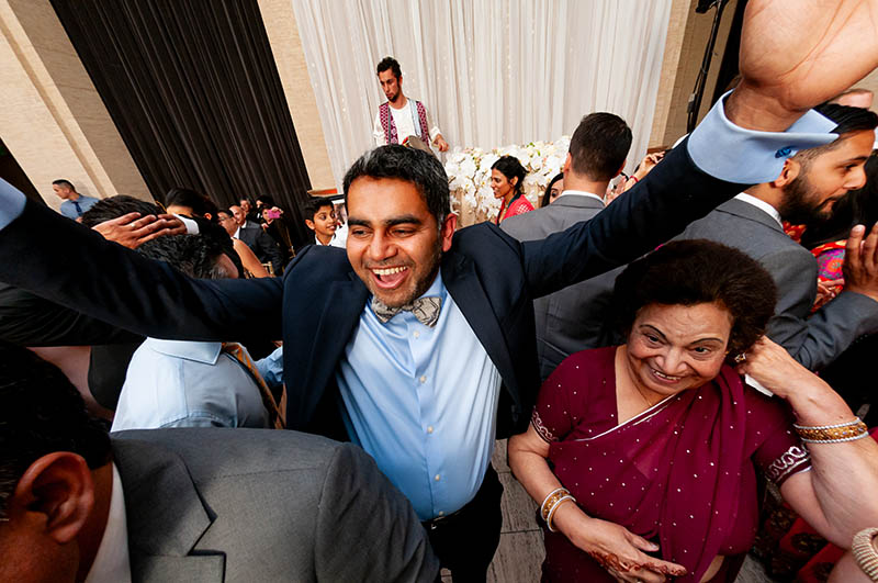 Dancing at Hindu Wedding Reception