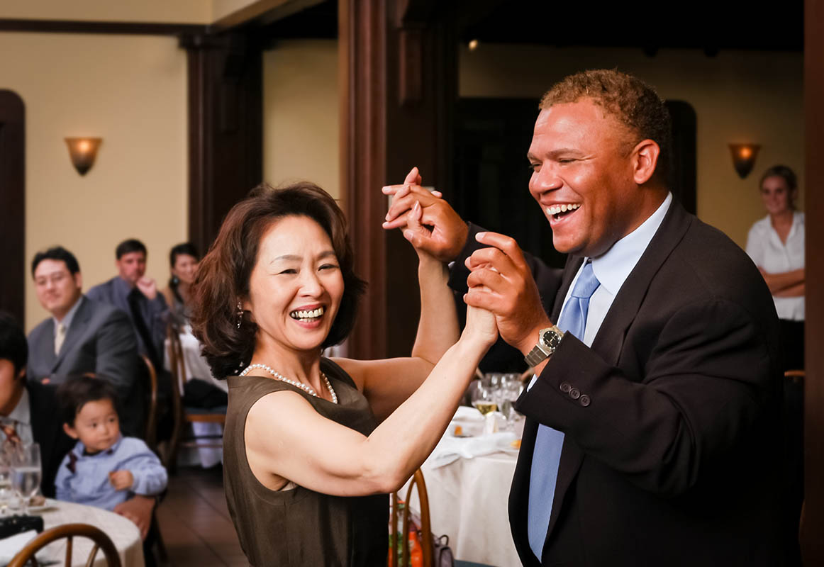 Guests dancing at wedding