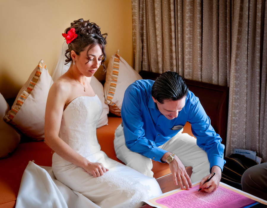 Signing the Ketubah (Marriage Contract)